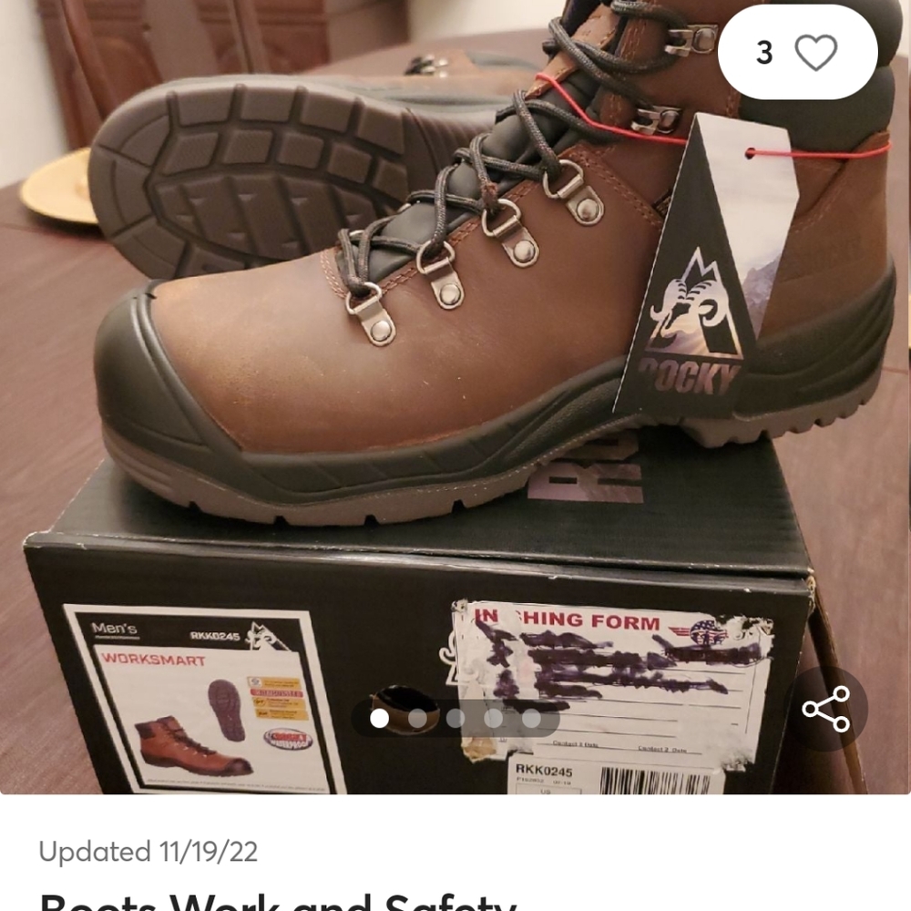 MENS WORK BOOTS/ COMPOSITE SAFETY  TOE